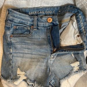 American Eagle denim shorts curvy high-rise Shortys